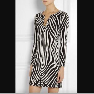 Diane von Furstenberg Reina Zebra Night Out Dress, sz 10